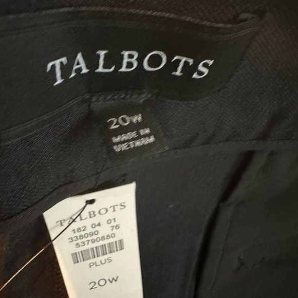 Talbots Linen Blend Black Pants Size US 20W - Picture 4 of 9